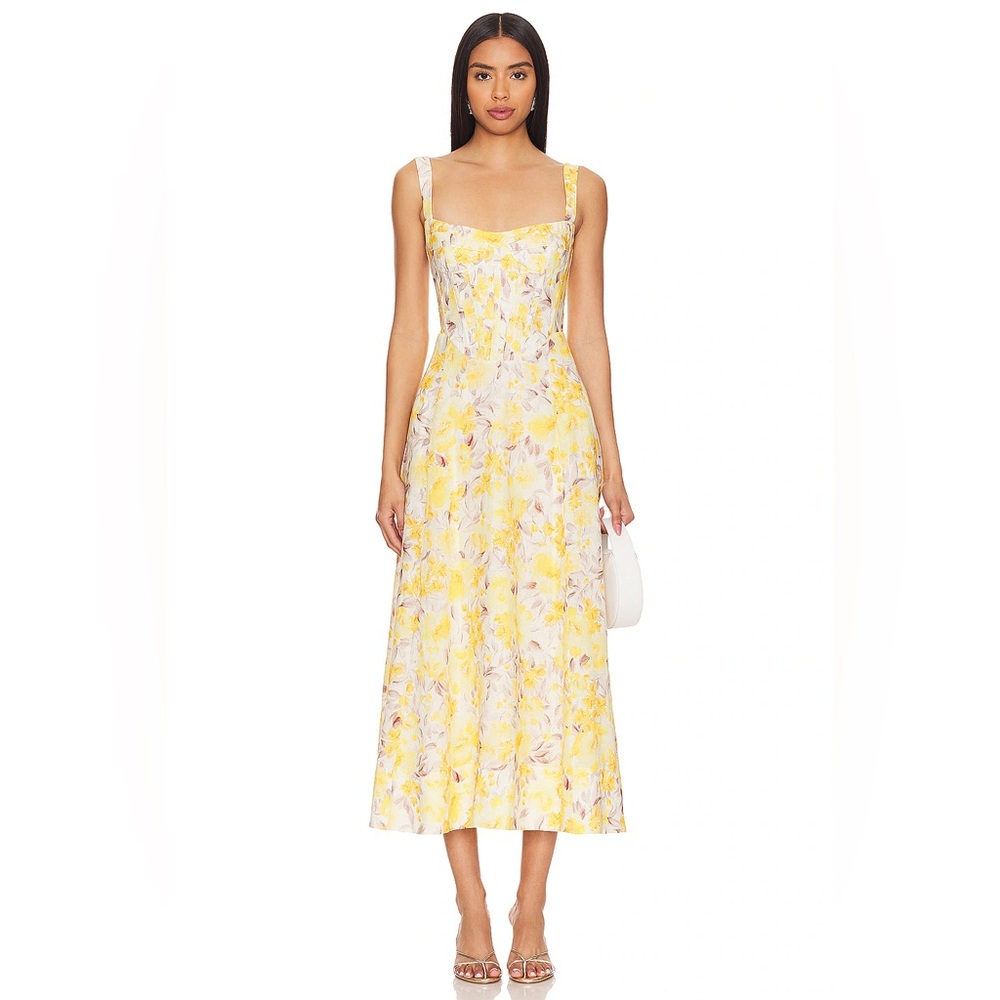 Bardot Yellow Corset Dress!!